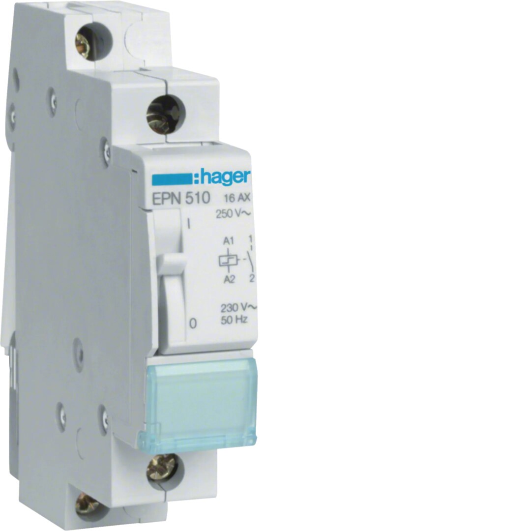 Sysäysrele 1s 16A kela 230VAC/110VDC, 1 moduuli