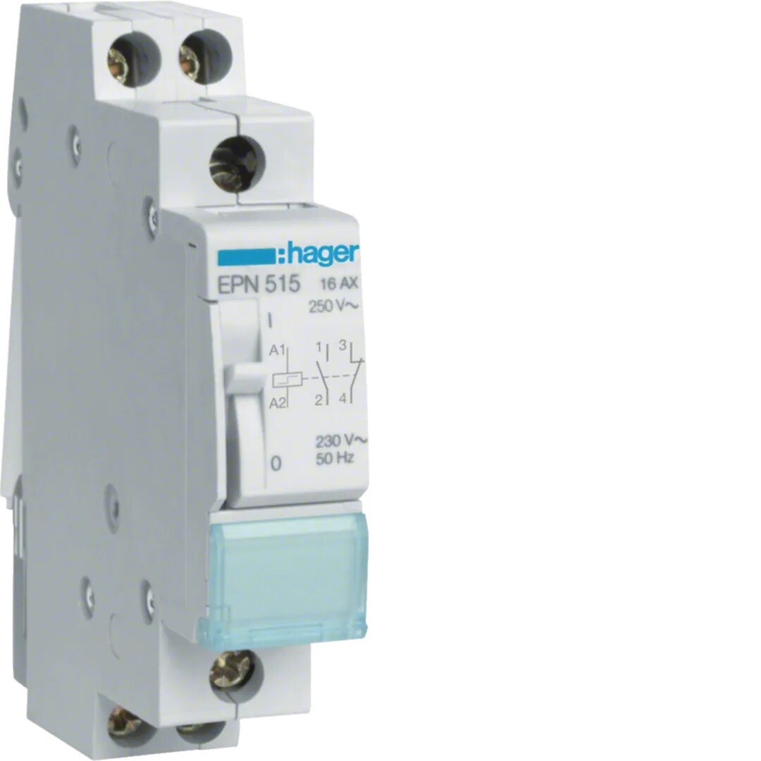 Sysäysrele 1s+1a 16A kela 230VAC/110VDC, 1 moduuli