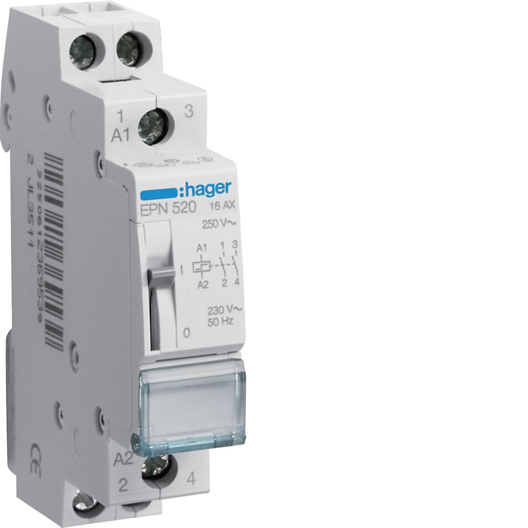 Sysäysrele 2s 16A kela 230VAC/110VDC, 1 moduuli