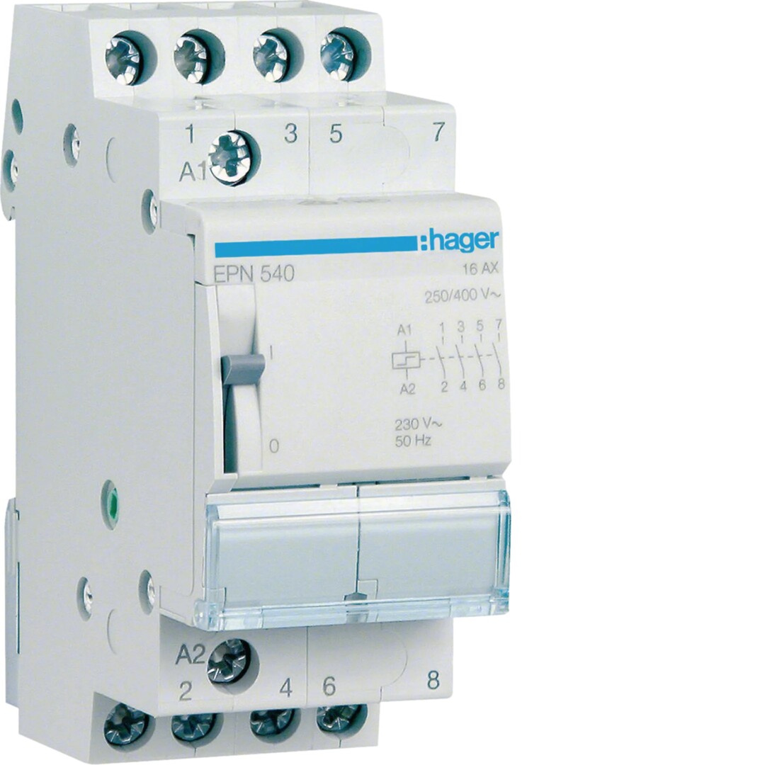 Sysäysrele 4s 16A kela 230VAC/110VDC, 2 moduulia