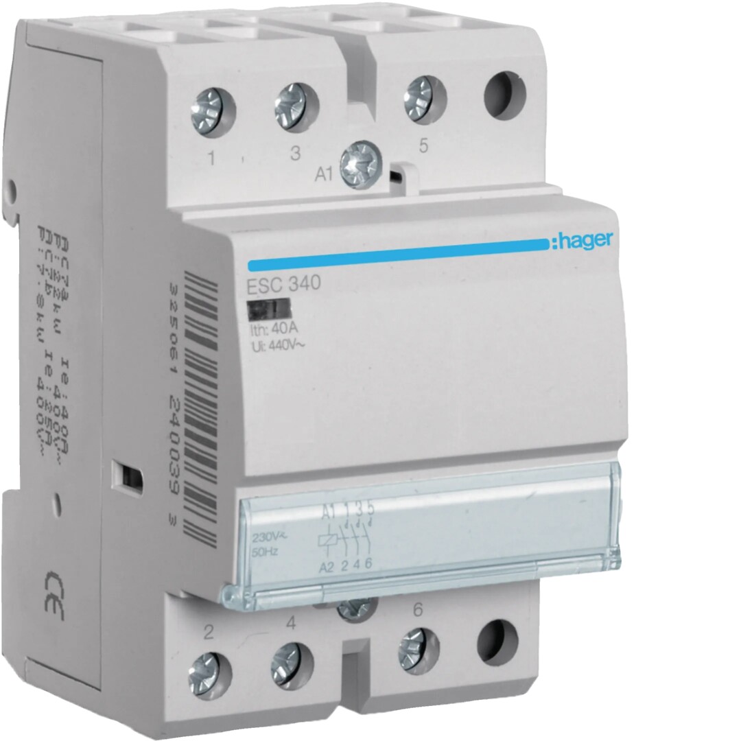 Kontaktori 3s 40A kela 230VAC, 3 moduulia