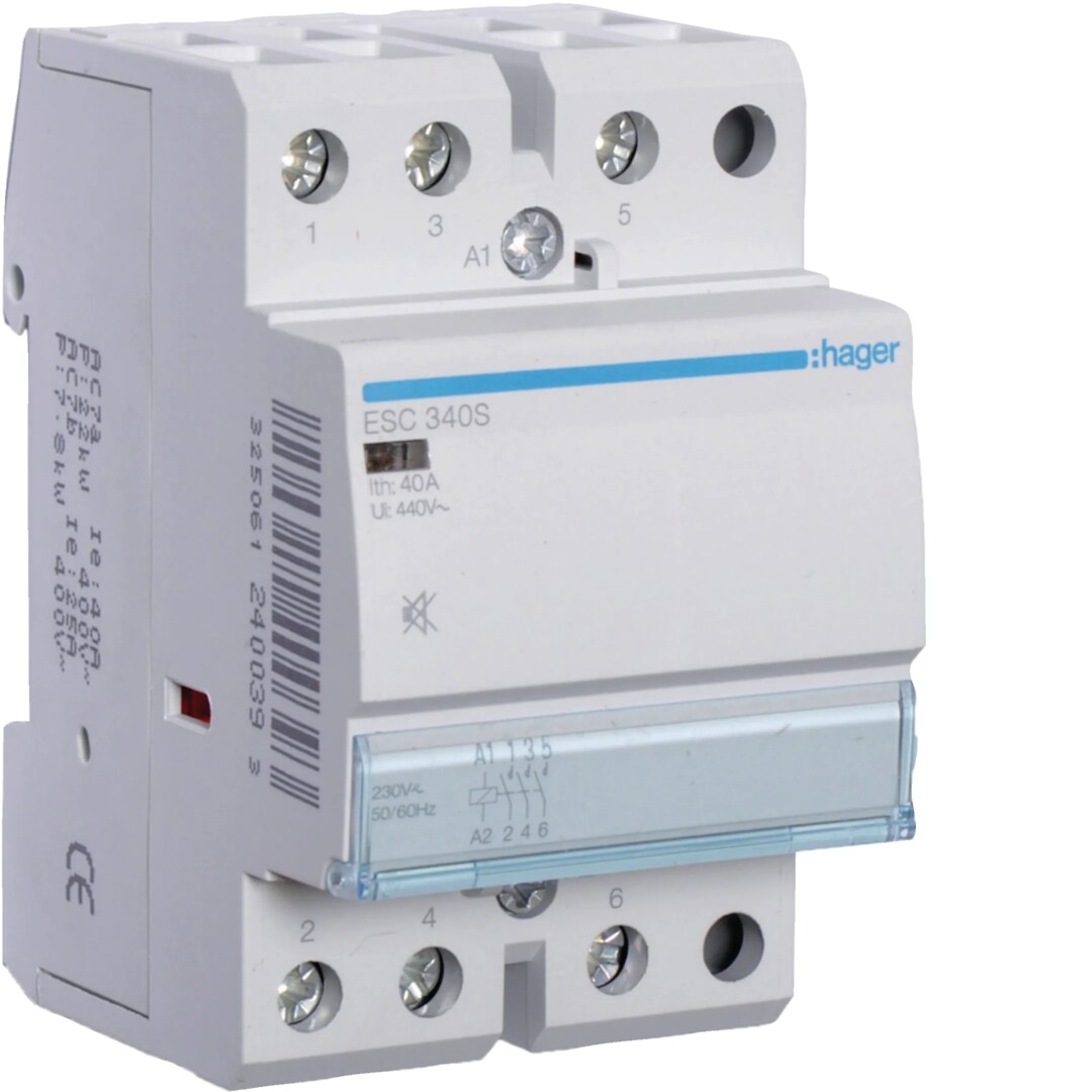 Kontaktori hurinaton 3s 40A kela 230VAC, 3 moduulia