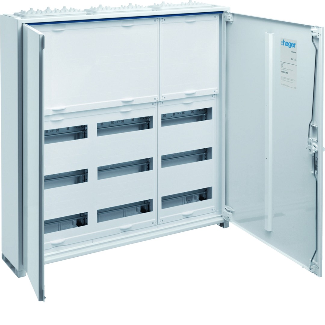 Moduulikotelo pinta-asennus,univers, IP44, 108 moduulia, rivil., 800x550x161mm