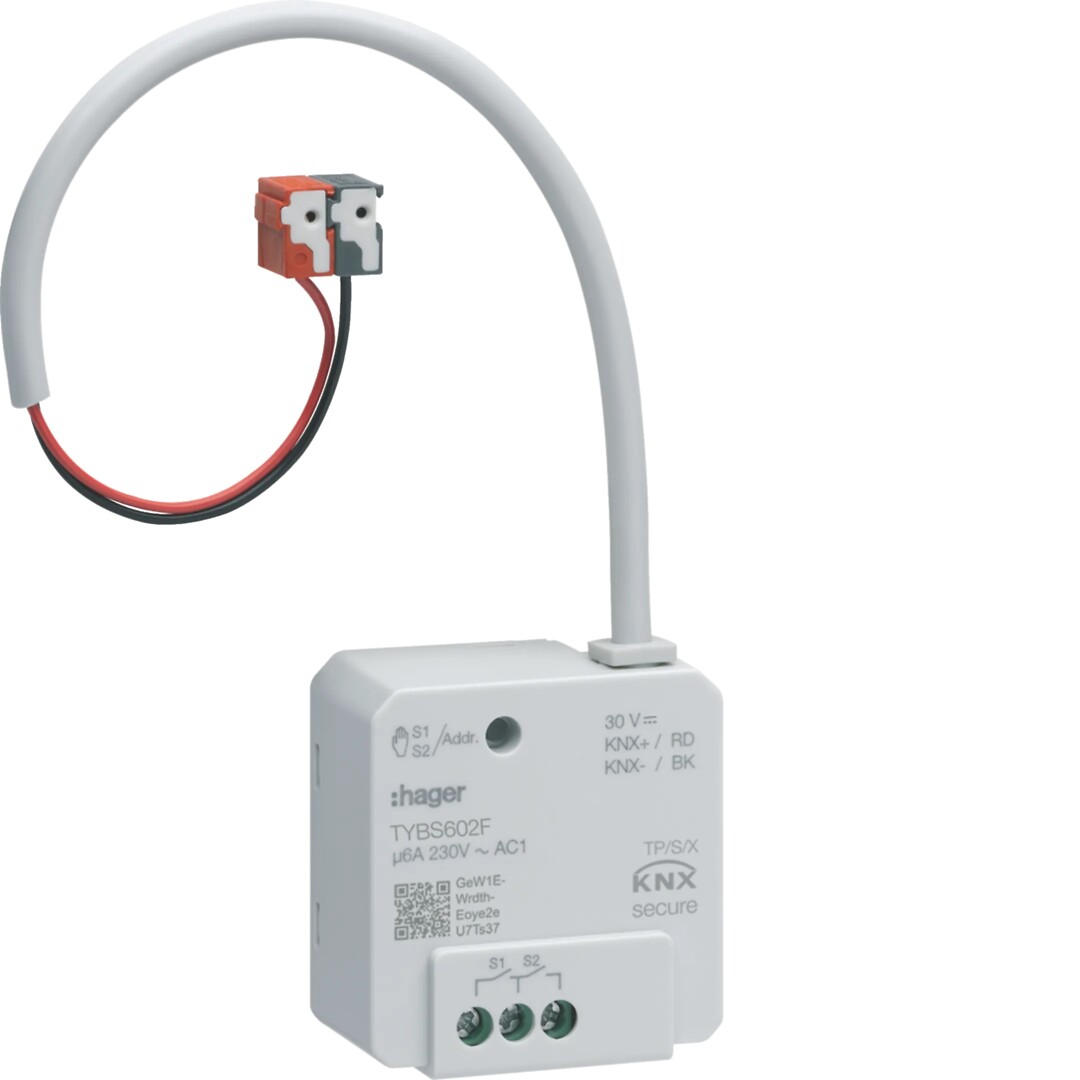 Kytkentä-/verholähtöyksikkö 2-kanavainen, 6A / 230VAC, uppoasennus, KNX Secure