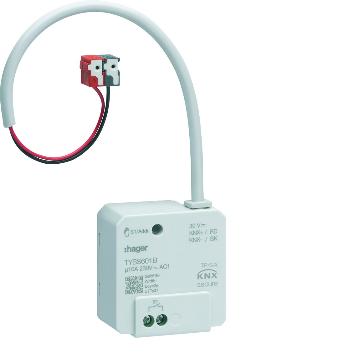 Kytkentälähtöyksikkö 1-kanavainen, 10A / 230VAC, uppoasennus, KNX Secure