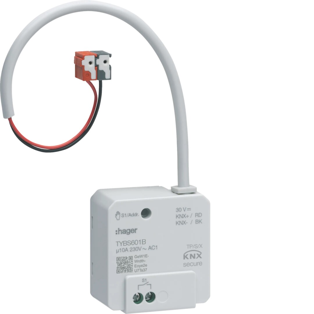Kytkentälähtöyksikkö 1-kanavainen, 10A / 230VAC, uppoasennus, KNX Secure