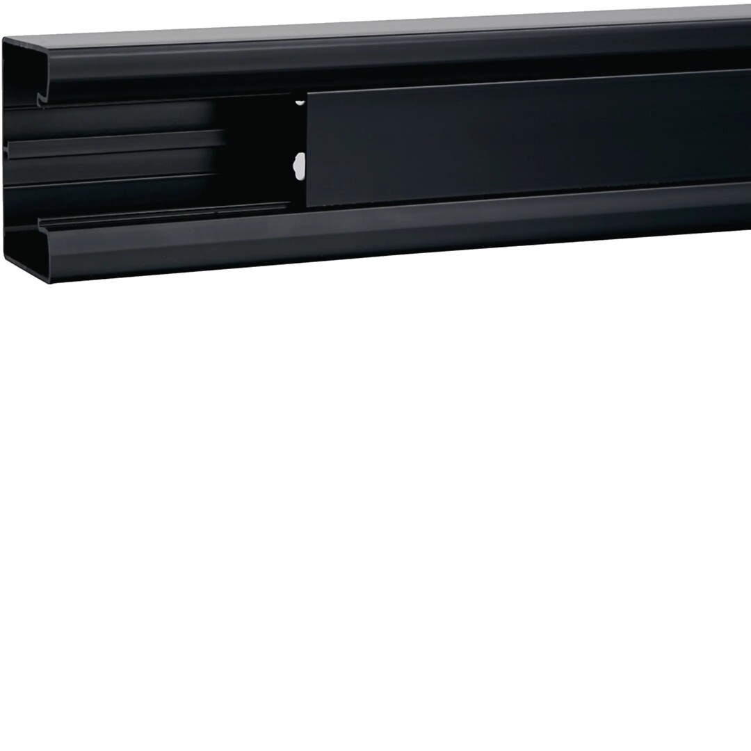 Johtokanava kan. GBD56x85x2000 PVC-muovista 45mm kansiaukolla, grafiitinmusta