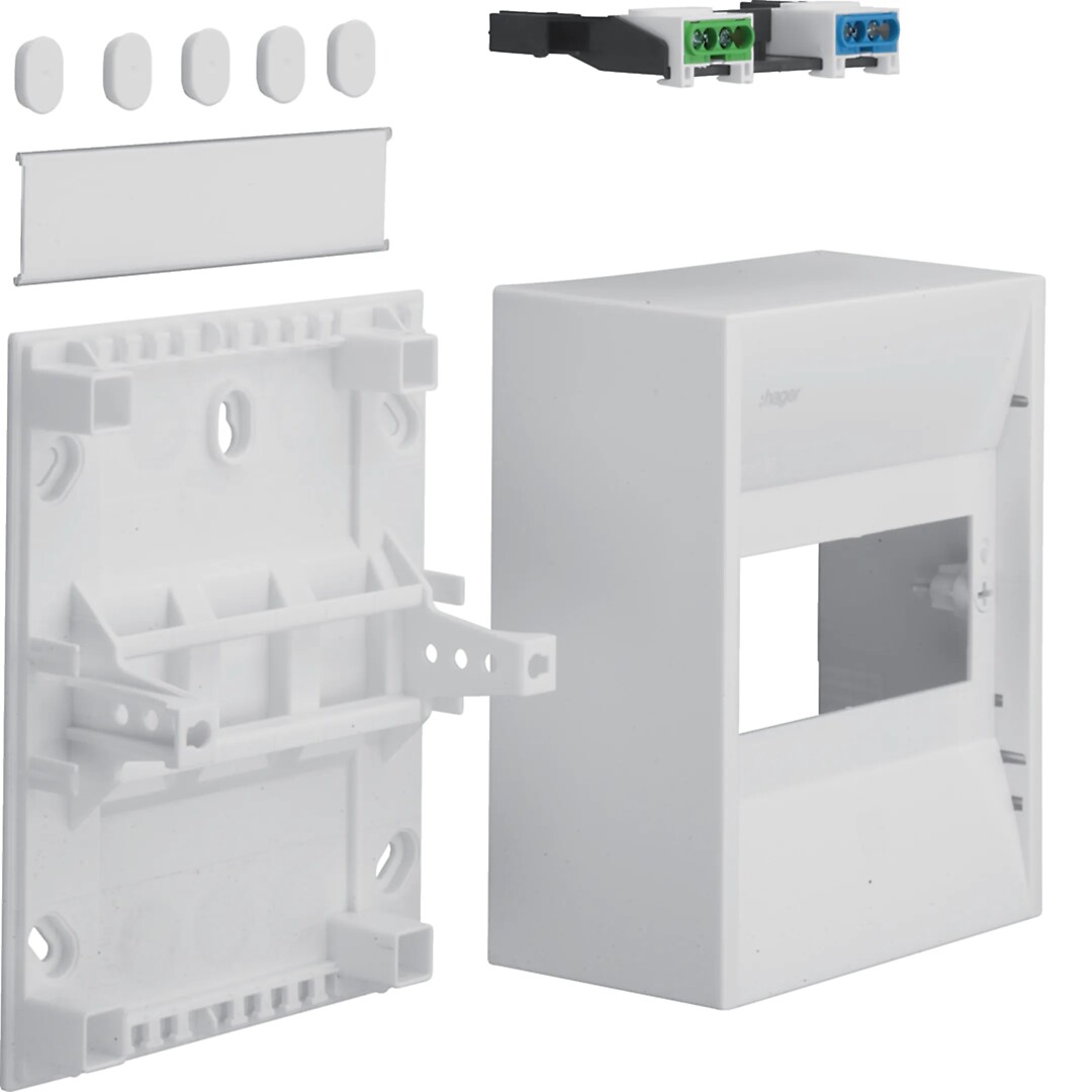 Moduulikotelo pinta-asennus gamma 6 moduulia IP30 puhtaanvalkoinen