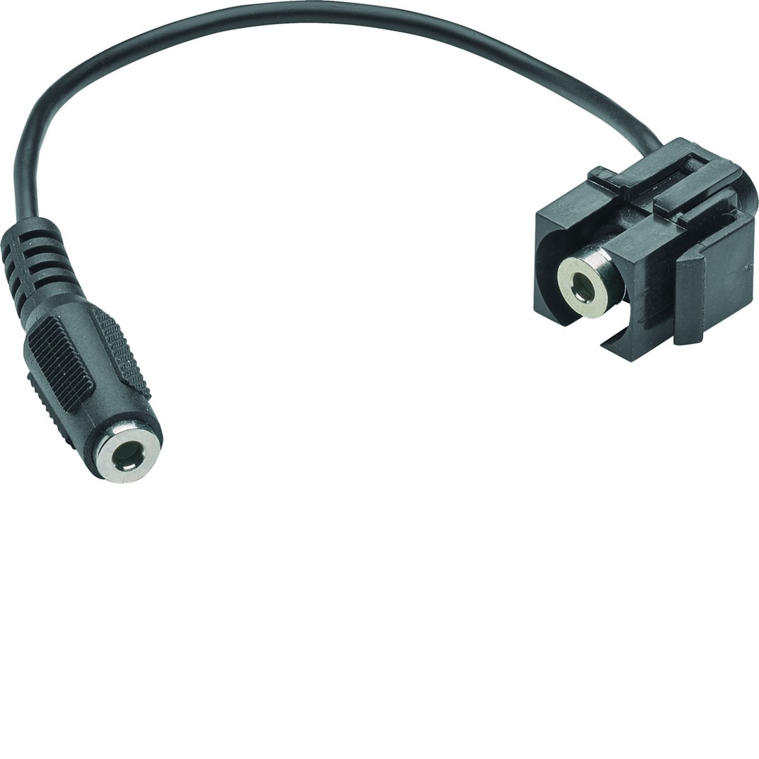 Keystone-liitinmoduuli 3.5mm audio naaras-naaras keltainen 0.2m, halogeeniton