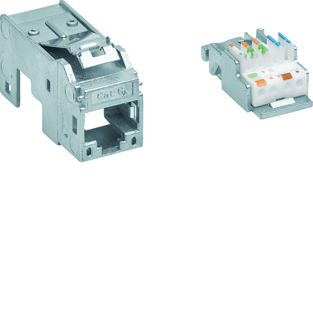 Liitinmoduuli RJ45 Cat6A suojattu, halogeeniton