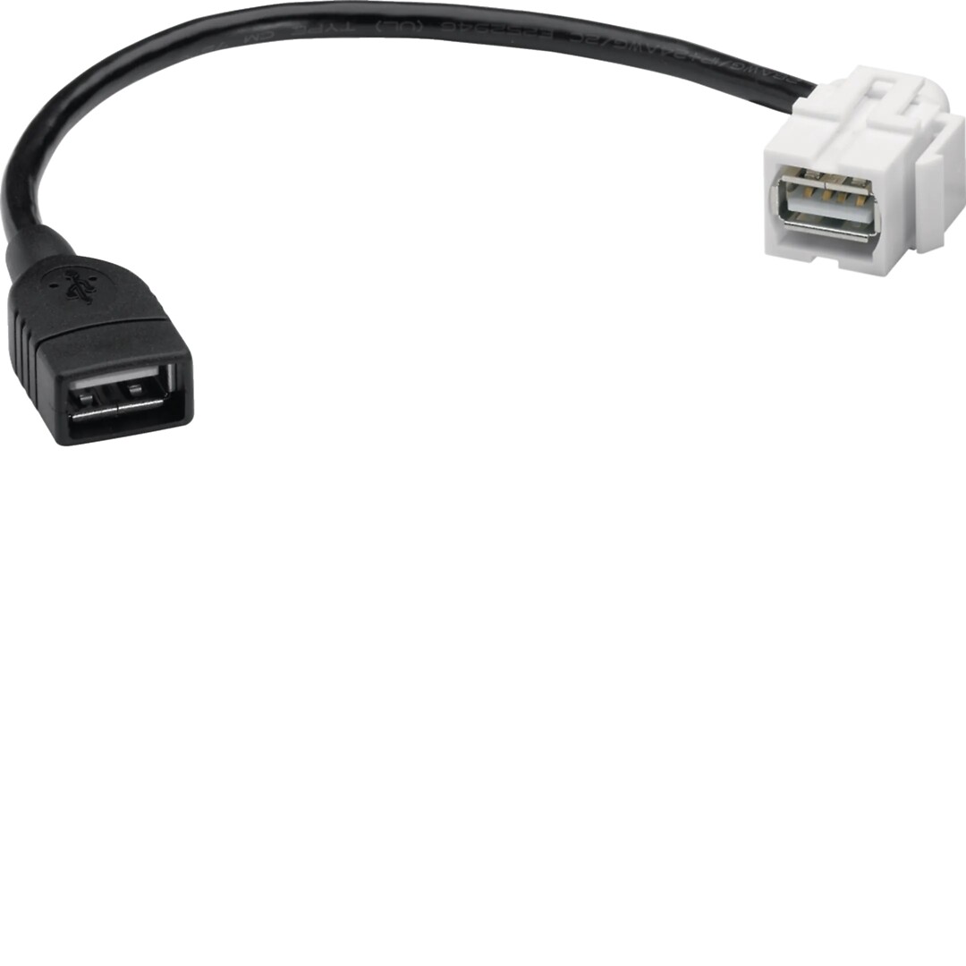 Liitinmoduuli USB 2.0 tyyppi A, Keystone, halogeeniton