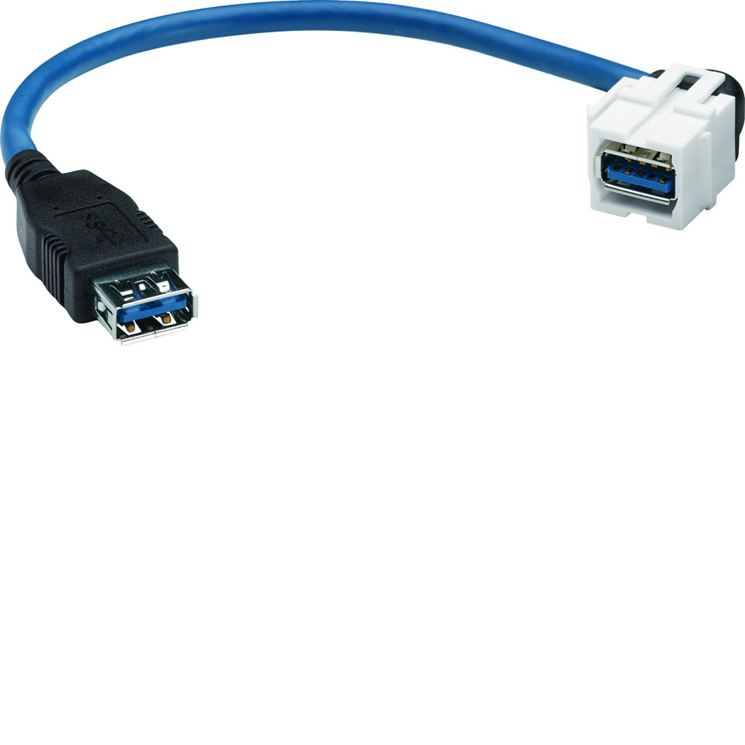 Liitinmoduuli USB 3.0 tyyppi A, Keystone, halogeeniton