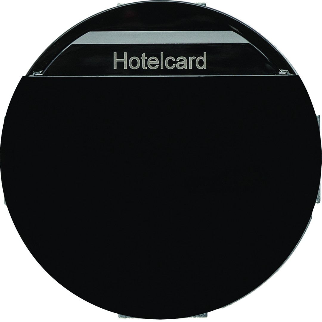 Hotellikorttikytkin 1s 10A hakuvalolla, R.classic, musta kiiltävä