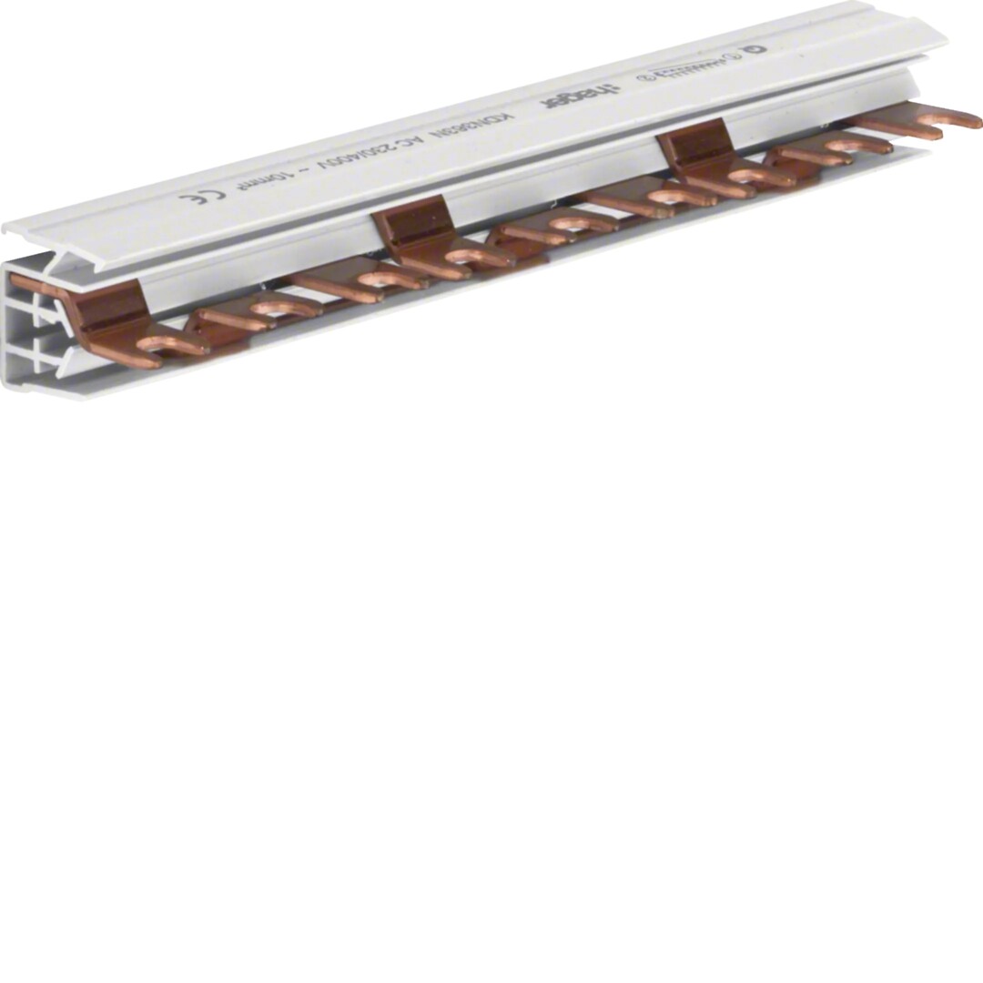 Virtakisko 3-napainen 63A haarukka poikkipinta 10mm² 9 moduulia