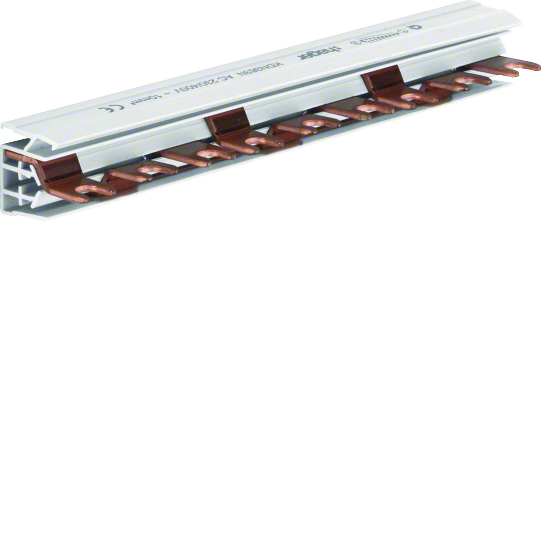 Virtakisko 3-napainen 63A haarukka poikkipinta 10mm² 9 moduulia