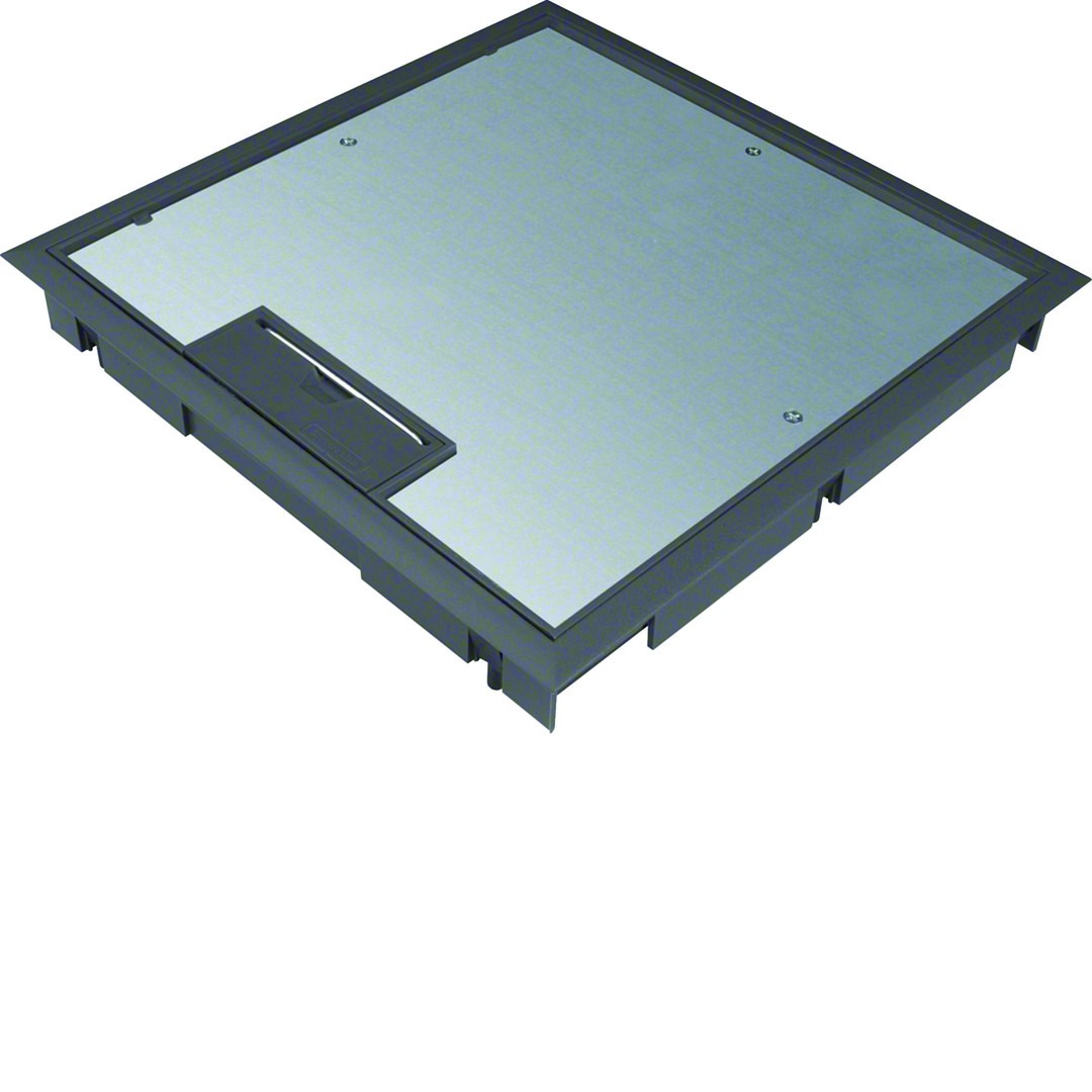 Lattiarasiakansi Q08 294x294mm pinnoitesyvennys 12mm polyamidi syvänmusta
