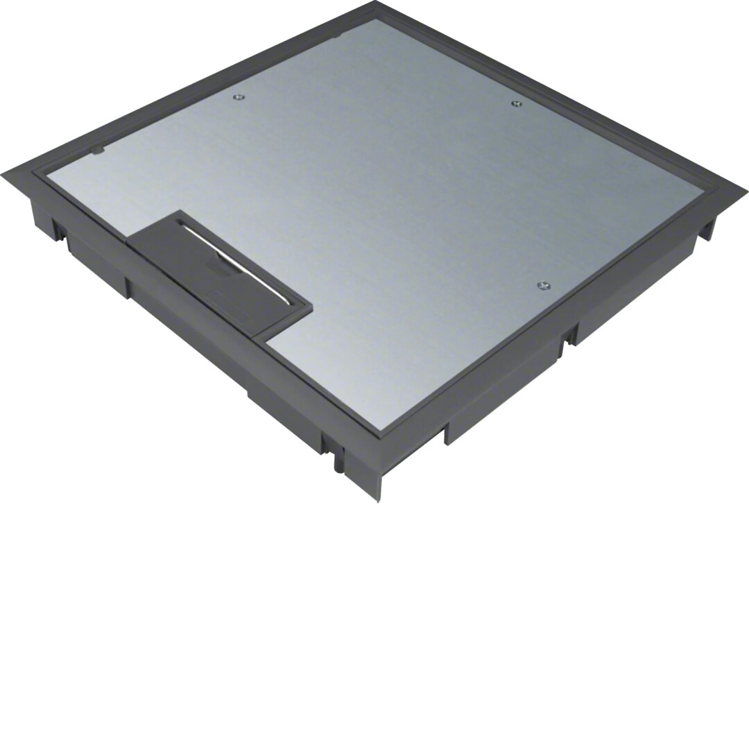 Lattiarasiakansi Q08 294x294mm pinnoitesyvennys 12mm polyamidi syvänmusta