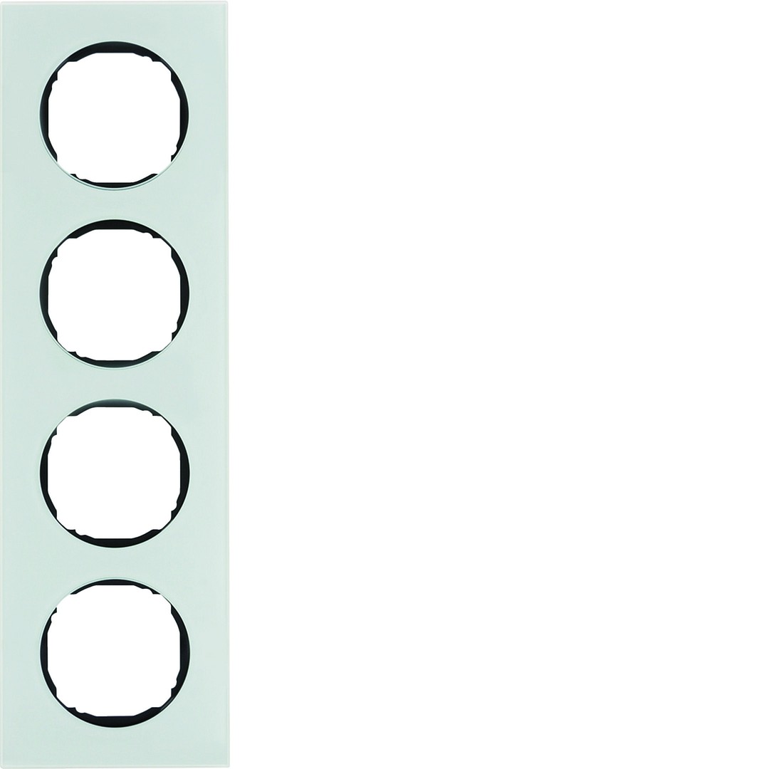 Peitelevy 4-osainen, ohutrakenteinen, R.8, lasi puhtaanvalkoinen
