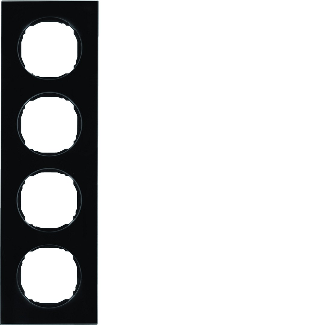 Peitelevy 4-osainen, ohutrakenteinen, R.8, lasi musta