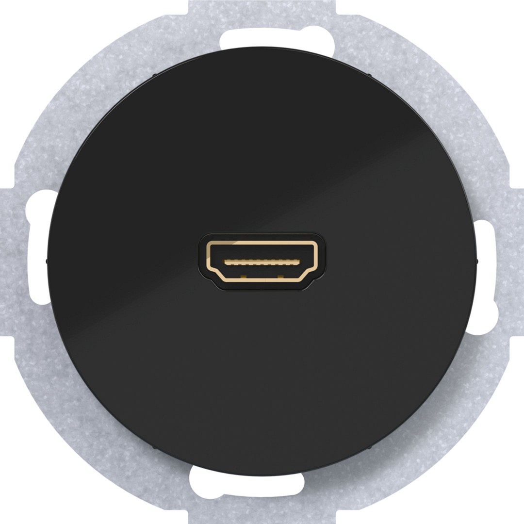 HDMI-pistorasia typeA v1.3 90° liittimellä, R.x, musta kiiltävä