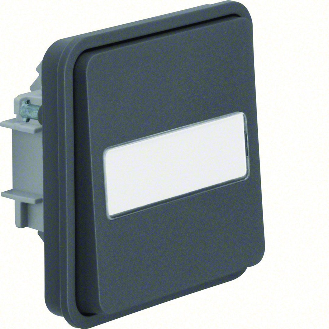 Vaihtokytkinrunko (6) 10AX/250VAC, sin. LED 230VAC/MI, W.1, harmaa