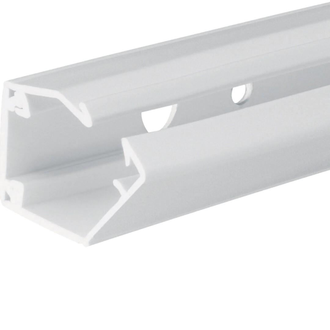 Asennuskanava tarralla LFR 20x21mm, PVC, liikenteenvalkoinen, rulla 20m