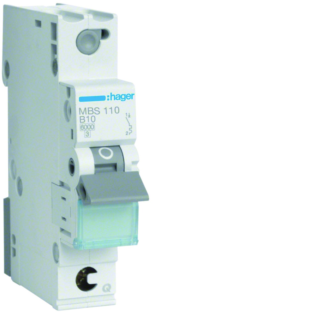 Johdonsuojakatkaisija 1-napainen 6kA B-käyrä 10A QuickConnect 1 moduulia
