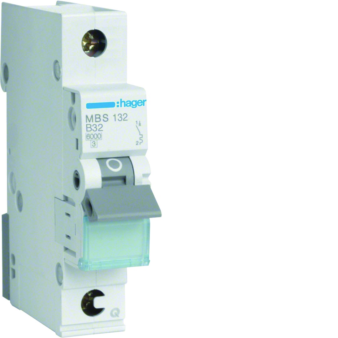 Johdonsuojakatkaisija 1-napainen 6kA B-käyrä 32A QuickConnect 1 moduulia