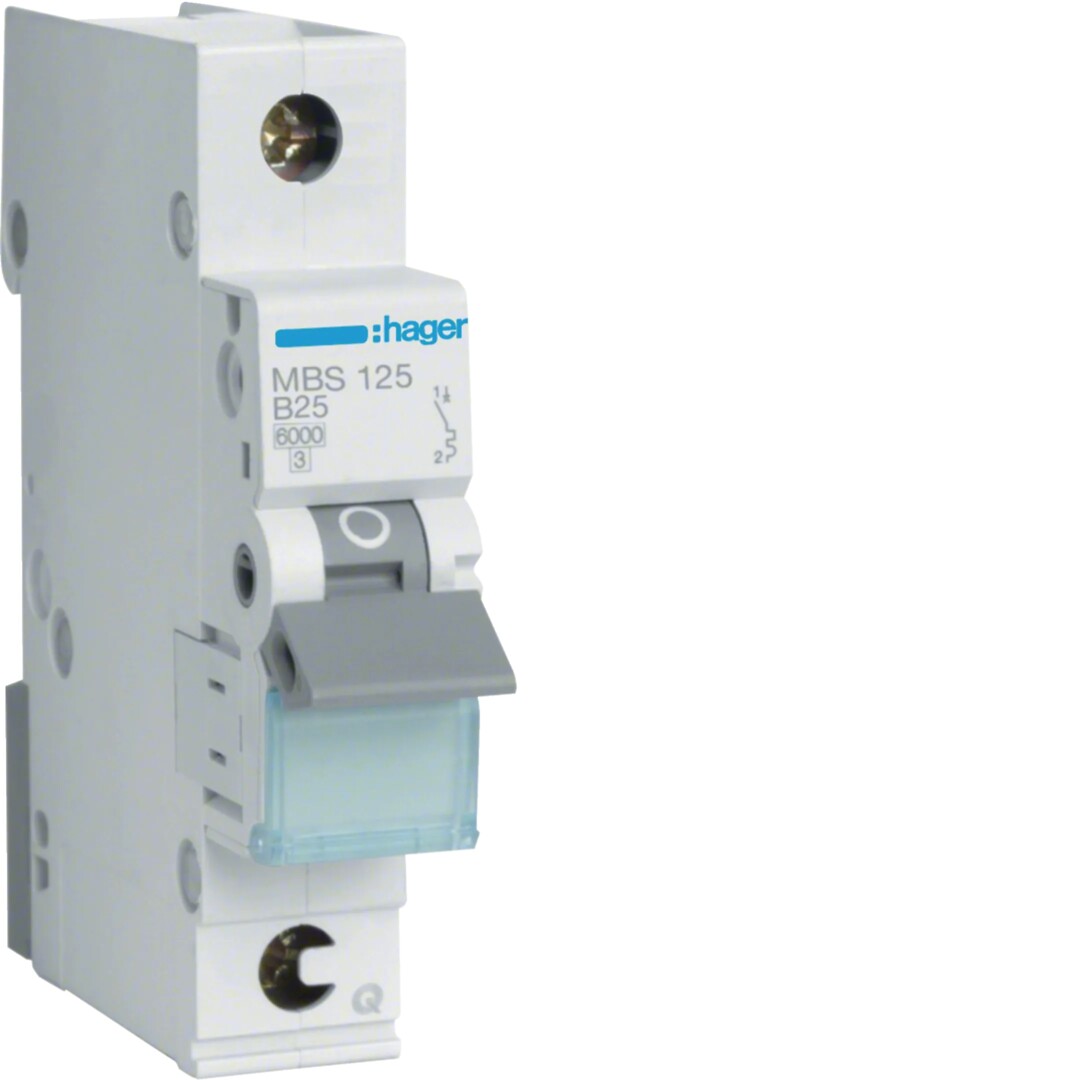 Johdonsuojakatkaisija 1-napainen 6kA B-käyrä 25A QuickConnect 1 moduulia