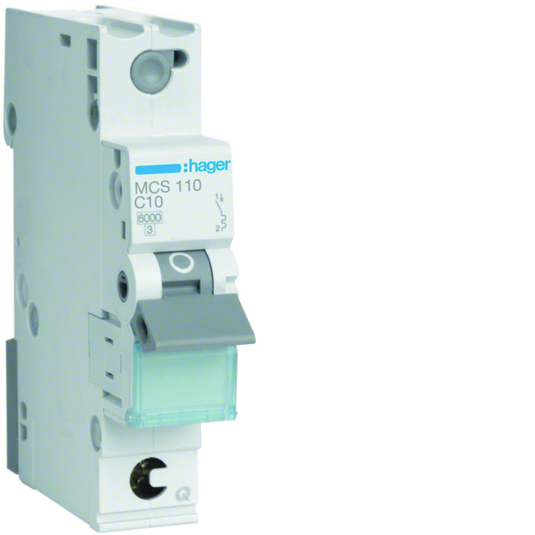 Johdonsuojakatkaisija 1-napainen 6kA C-käyrä 10A QuickConnect 1 moduulia