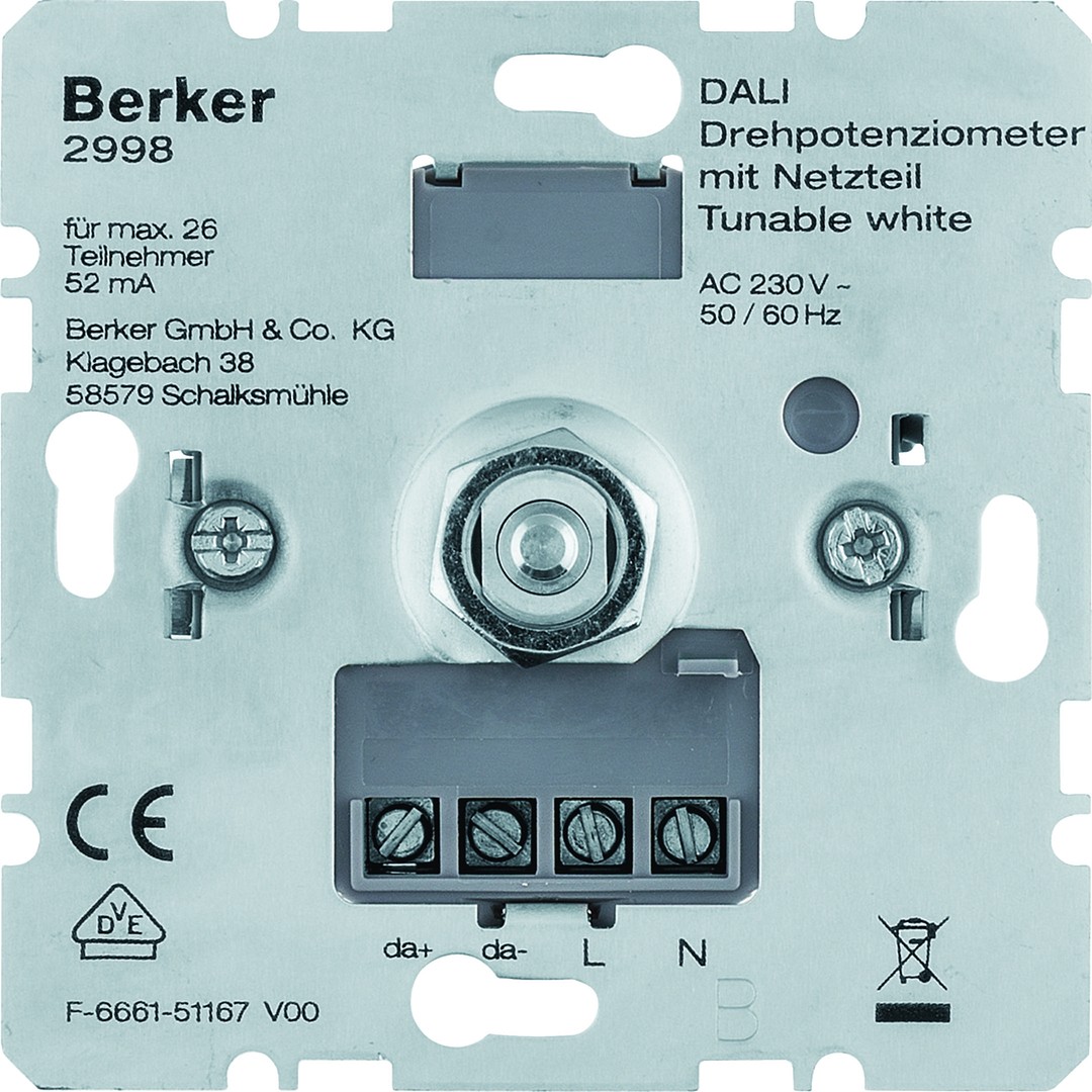 DALI-potentiometri teholähtellä 52mA pehmytlukituksella