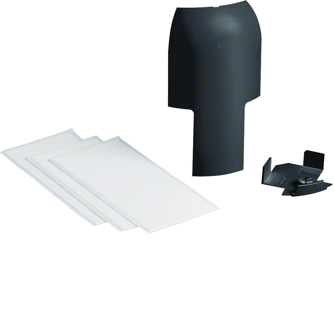 Haaroituskappale halogeeniton kanavalle EK40x40/SL 20x55mm, grafiitinmusta