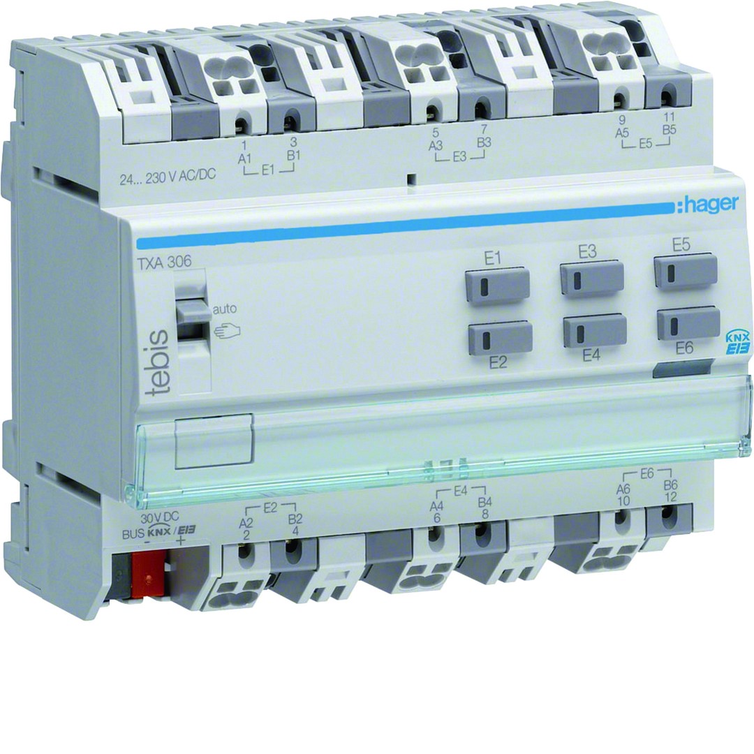 Binääritulo 10-kanavainen 230V 6M DIN, KNX