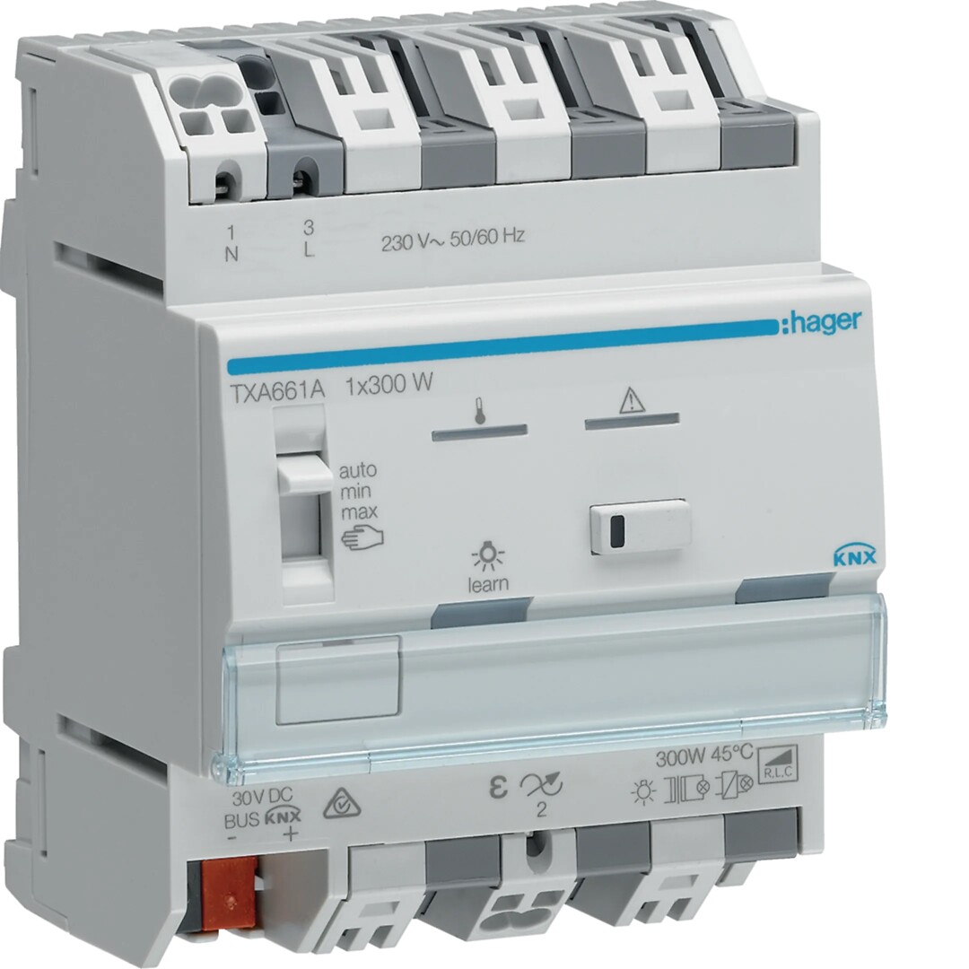 Yleisvalonsäädin 1-kanavainen KNX easy, 1x300W, ESL/LED
