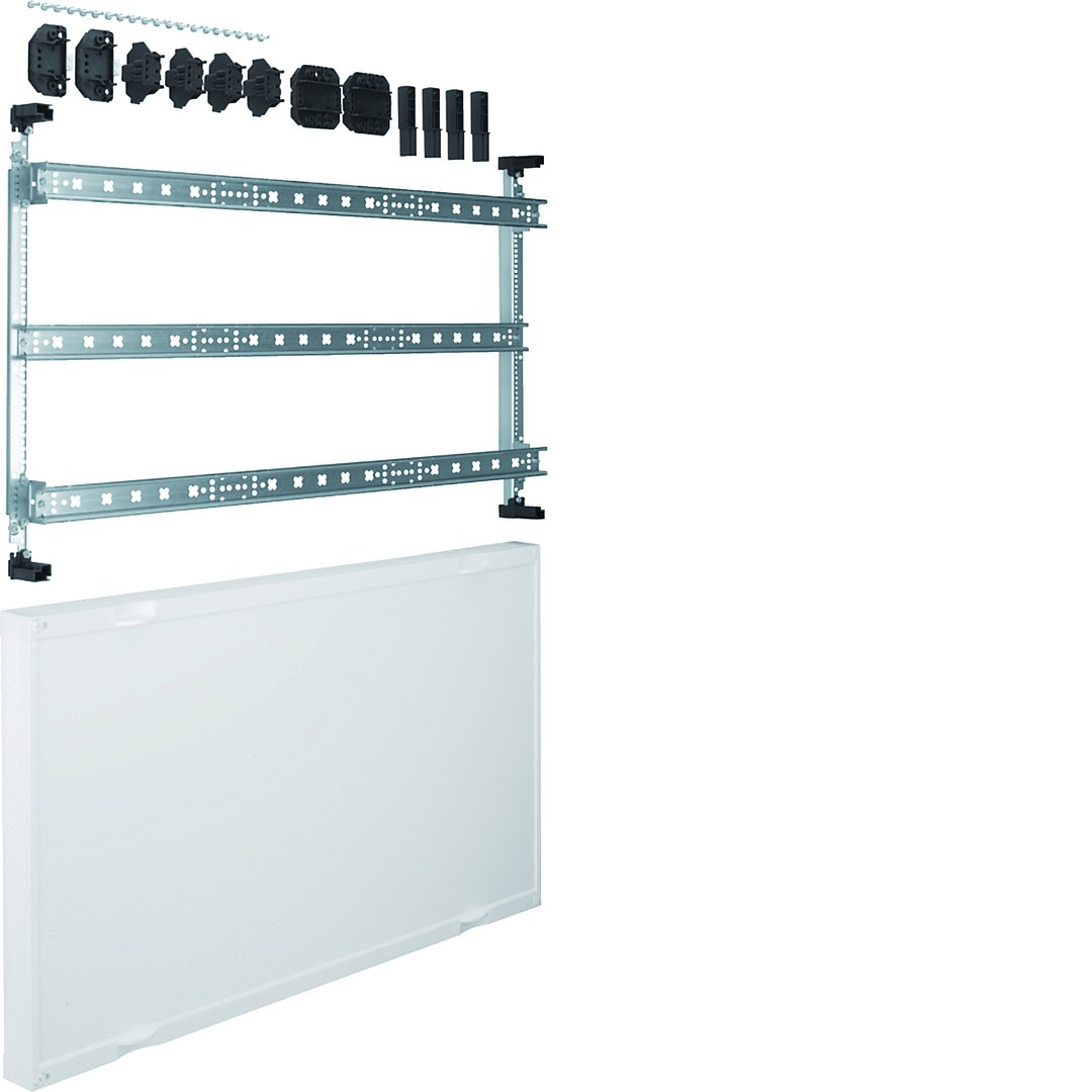 Kalustekenttä, universN, 450x750mm, riviliittimille vaaka-asennus