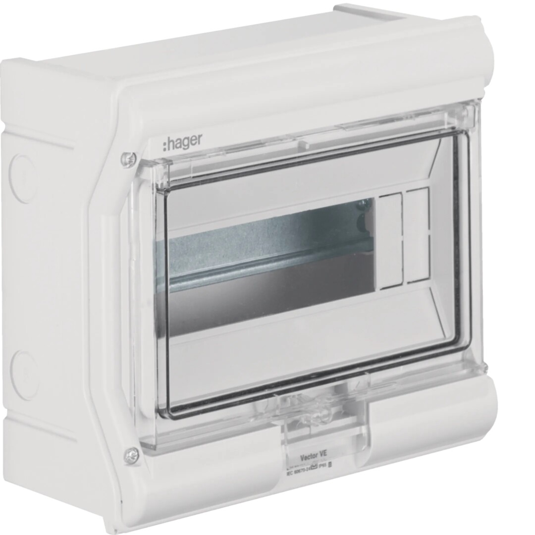 Moduulikotelo pinta-asennus Vector 1×10 moduulia PC-UV IP54, umpilaipoin