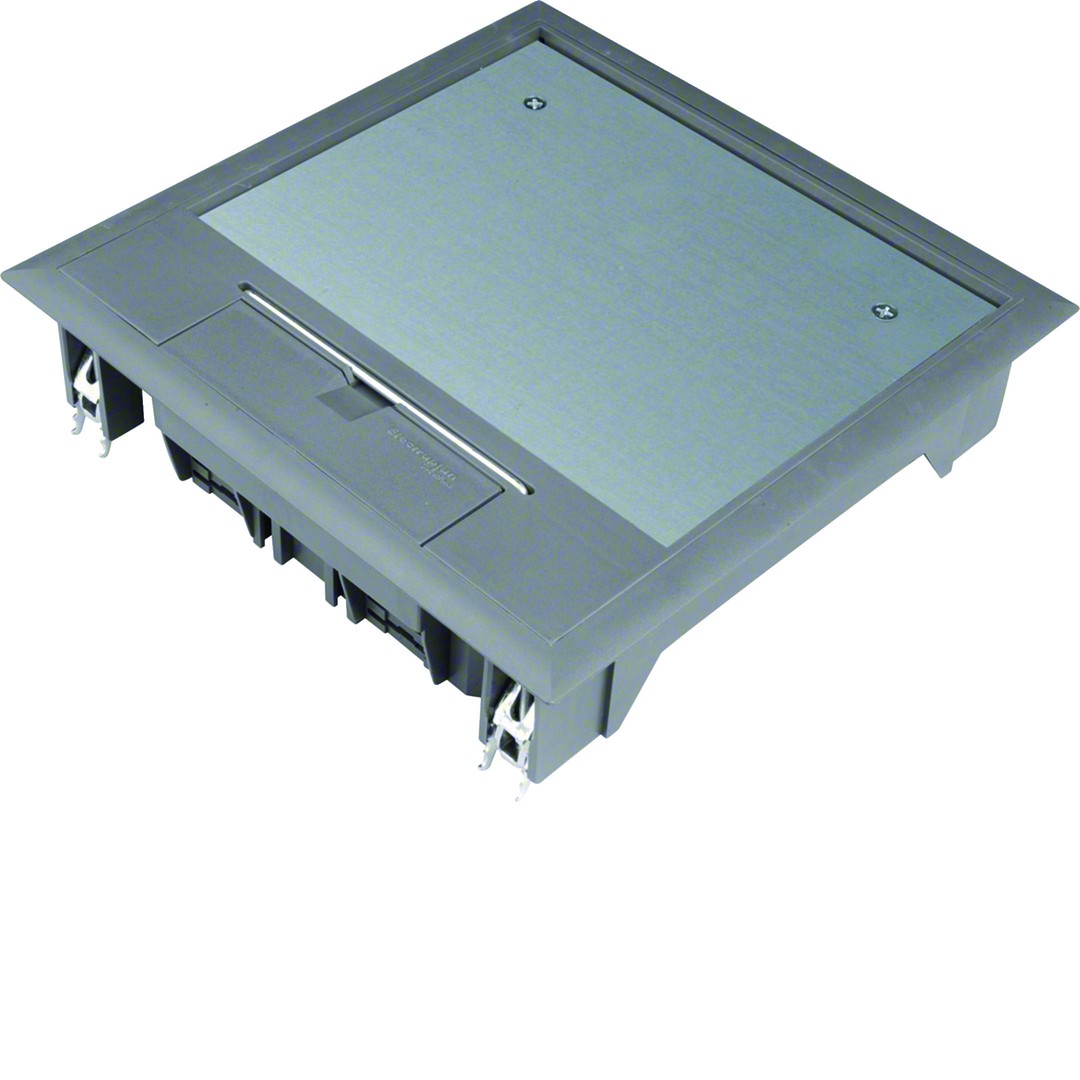 Lattiarasiakansi Q06 200x200mm pinnoitesyvennys 5mm polyamidi raudanharmaa