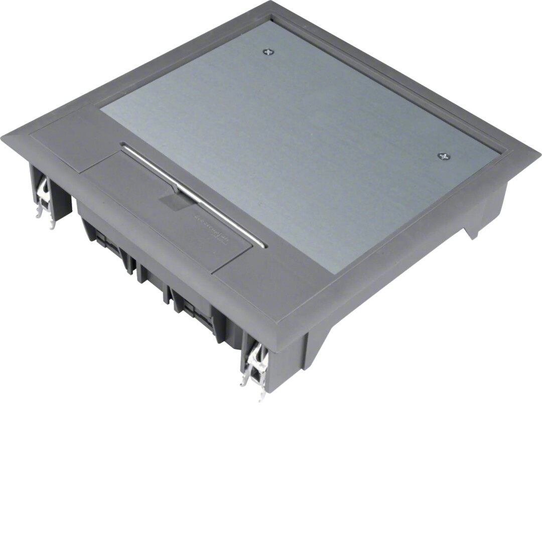 Lattiarasiakansi Q06 200x200mm pinnoitesyvennys 5mm polyamidi raudanharmaa