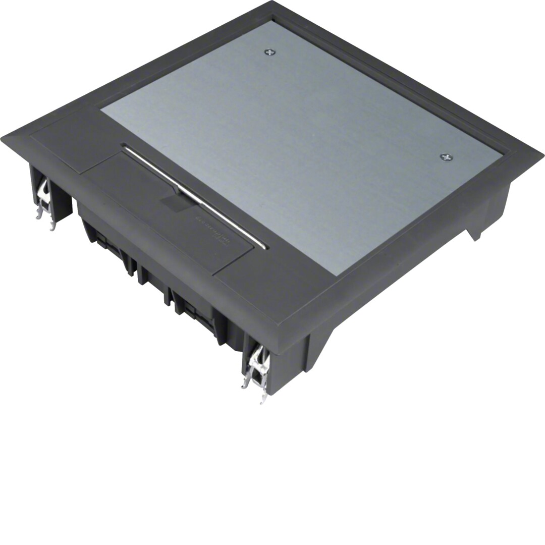 Lattiarasiakansi Q06 200x200mm pinnoitesyvennys 5mm polyamidi syvänmusta