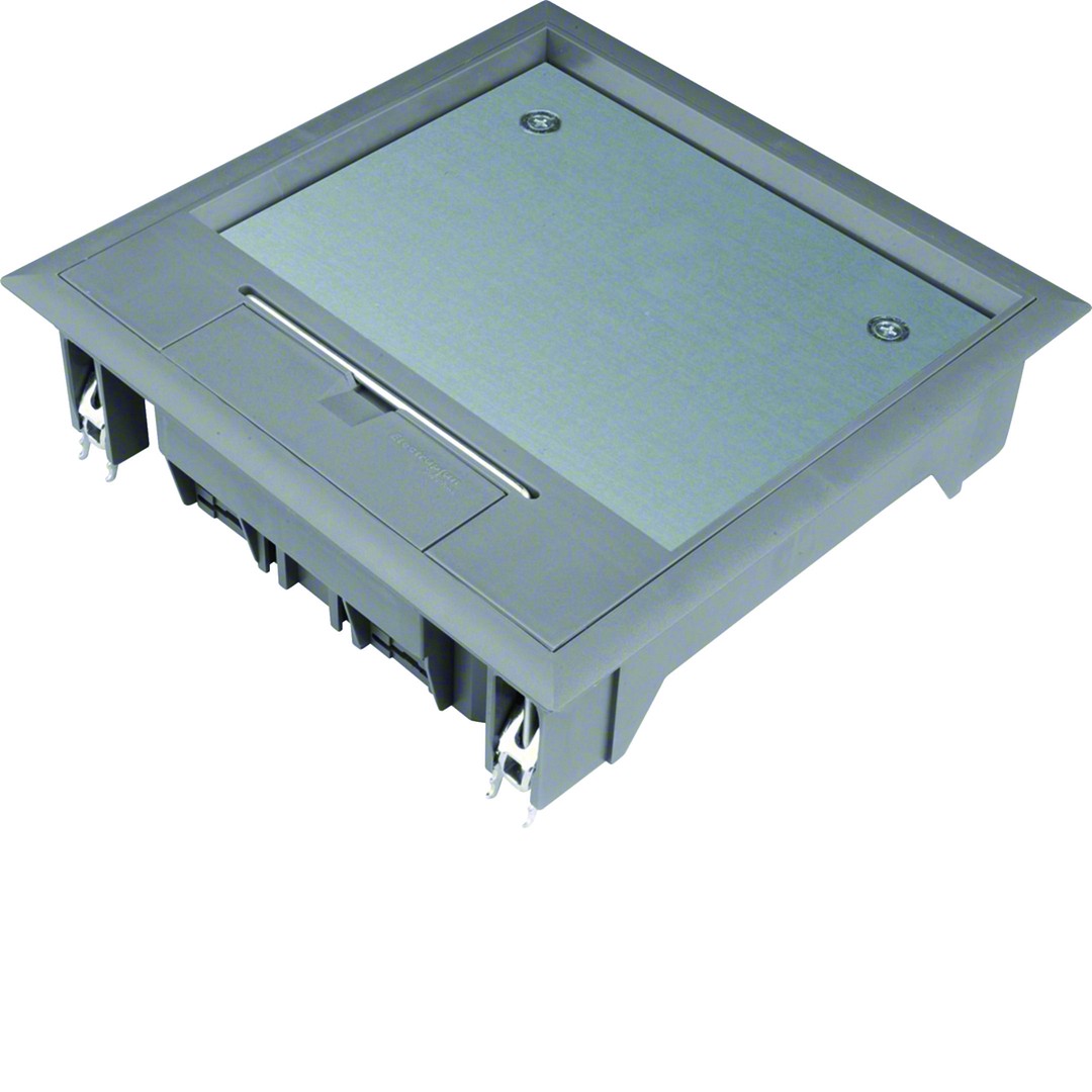 Lattiarasiakansi Q06 200x200mm pinnoitesyvennys 12mm polyamidi raudanharmaa