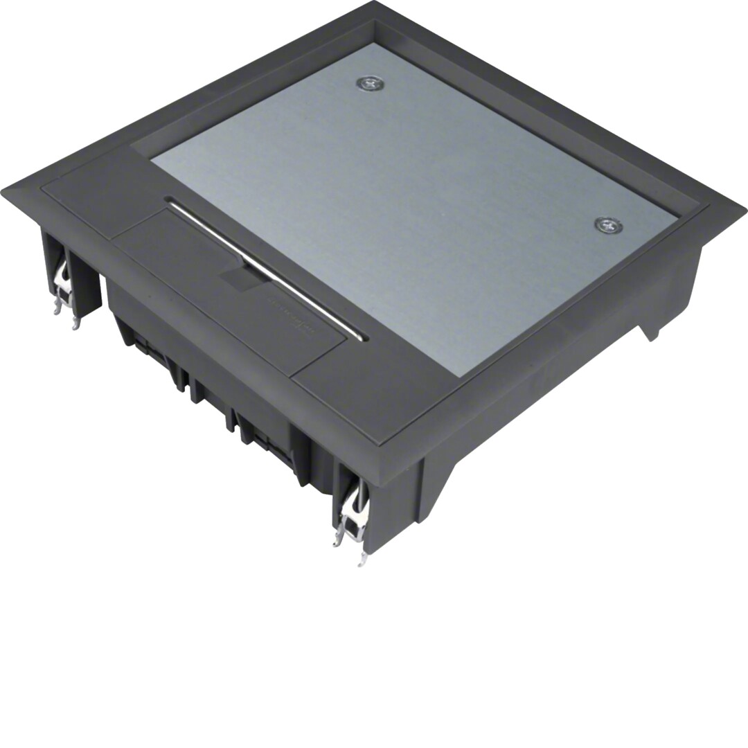 Lattiarasiakansi Q06 200x200mm pinnoitesyvennys 12mm polyamidi syvänmusta