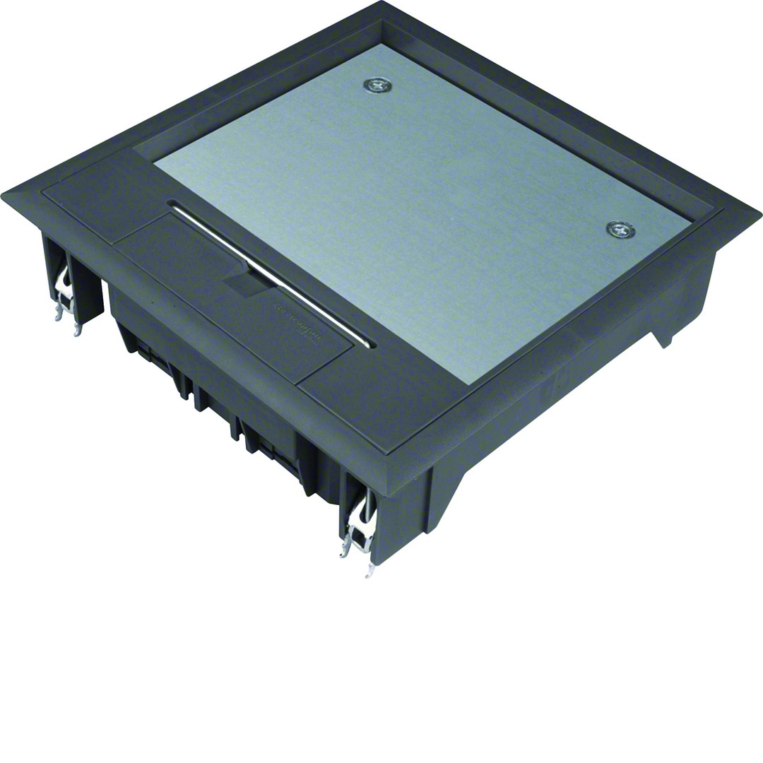Lattiarasiakansi Q06 200x200mm pinnoitesyvennys 12mm polyamidi syvänmusta