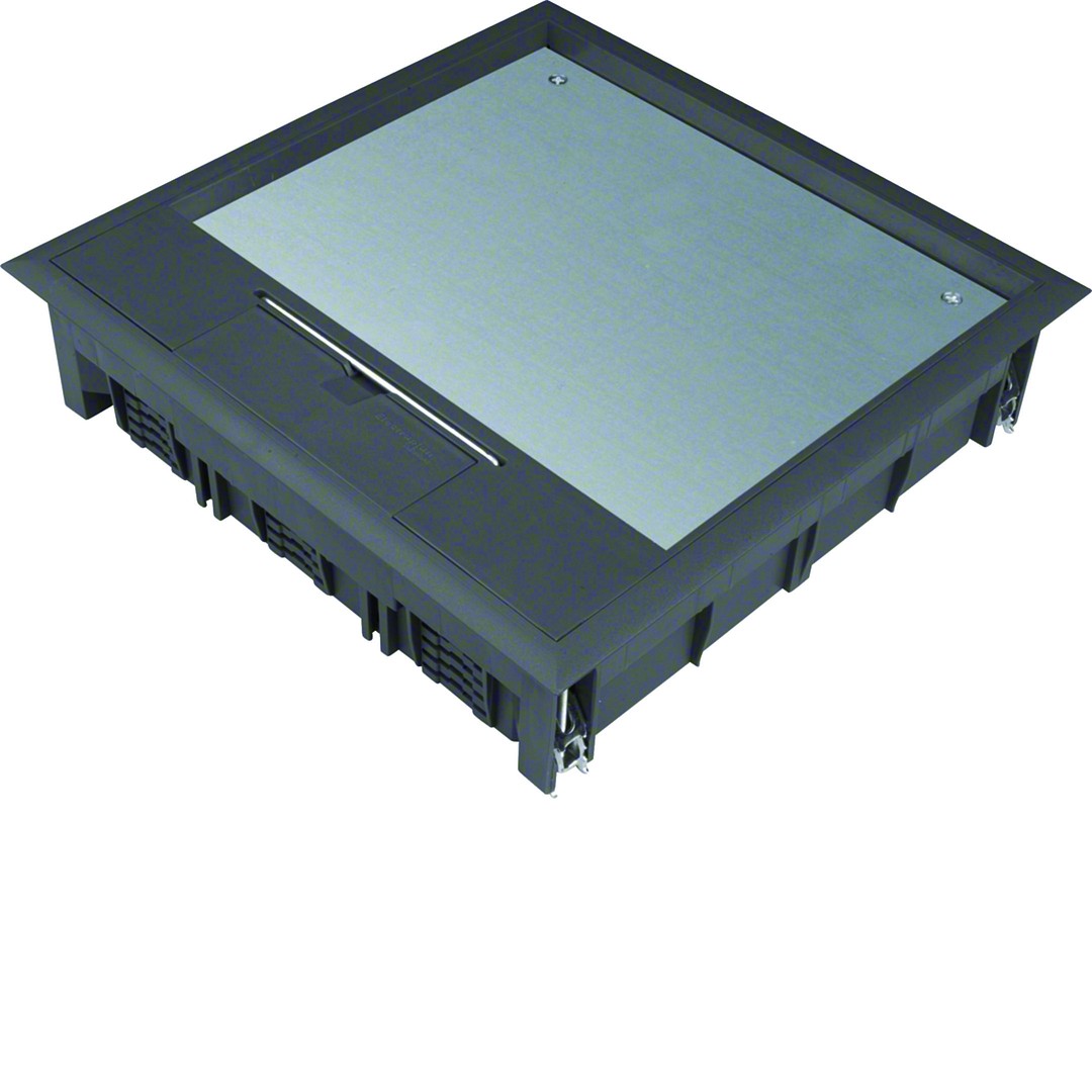 Lattiarasiakansi Q12 244x244mm pinnoitesyvennys 12mm polyamidi syvänmusta