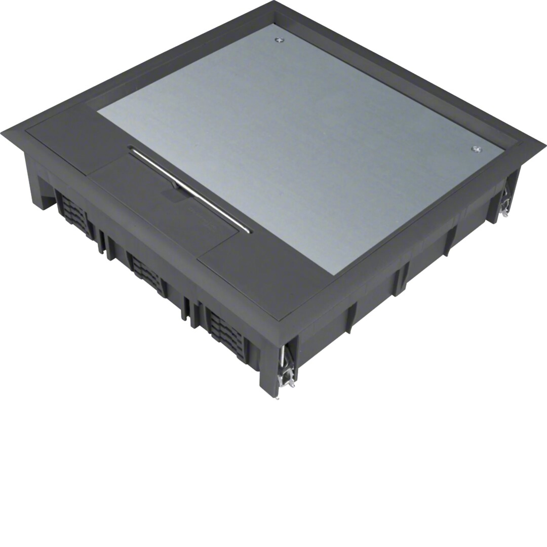 Lattiarasiakansi Q12 244x244mm pinnoitesyvennys 12mm polyamidi syvänmusta