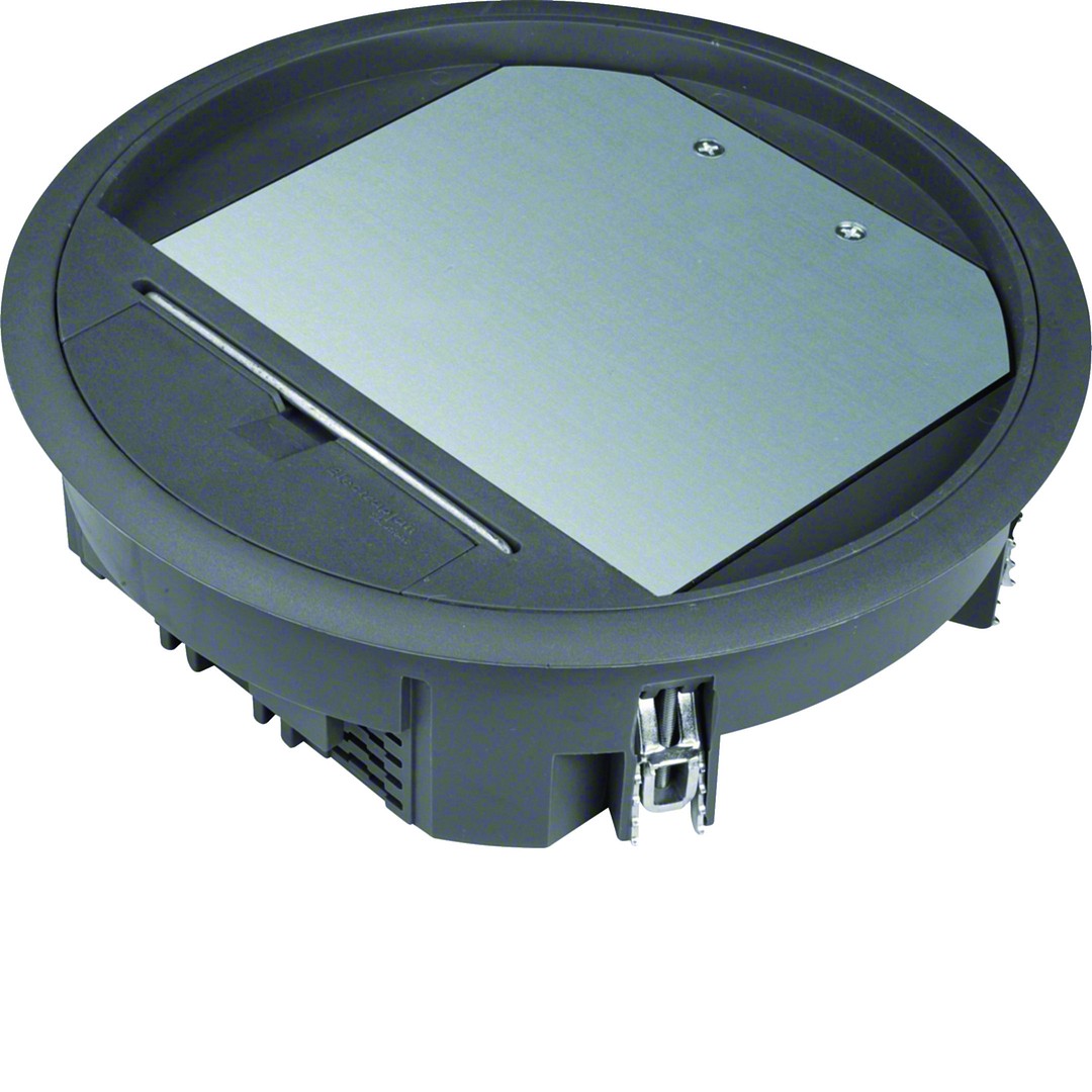 Lattiarasiakansi R06 pyöreä 215mm pinnoitesyvennys 12mm polyamidi syvänmusta