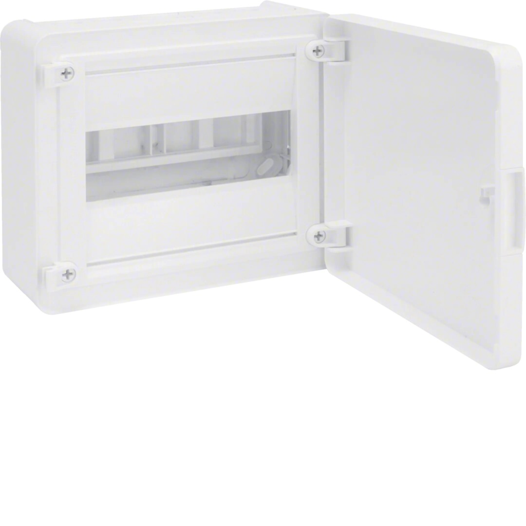 Moduulikotelo pinta-asennus golf 1×8 moduulia, valkoinen ovi IP40
