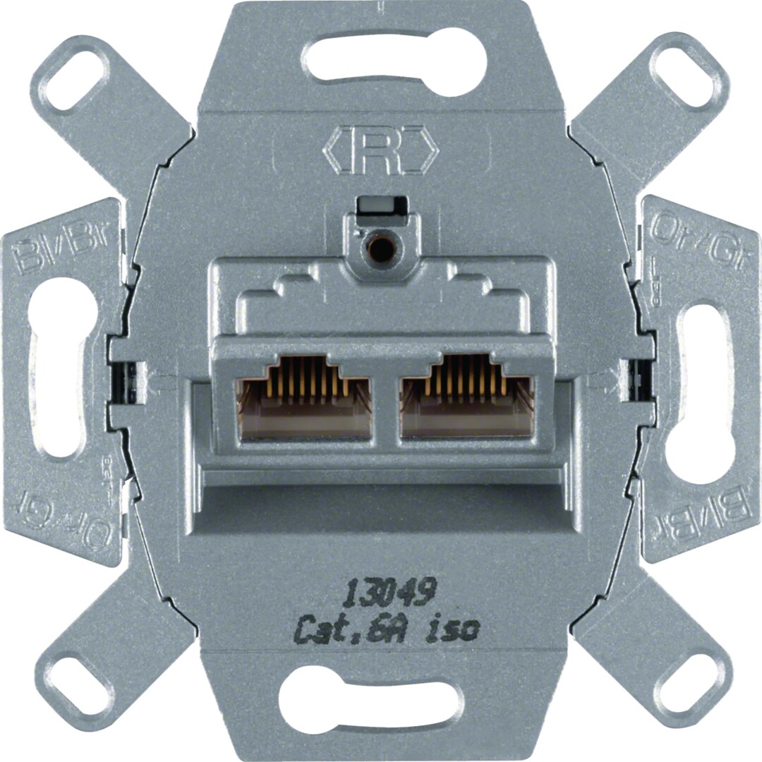 Datarasiarunko 2xRJ45 Cat6A iso valettu